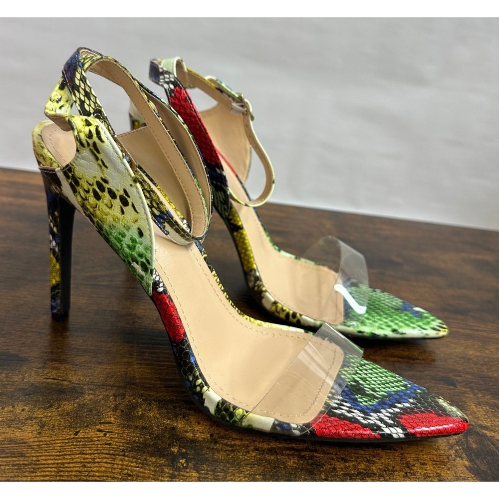 Bundle Lot of 3 High Heels Stilleto Shoes Mixed Lot Variety Floral Snake Size 11 - Picture 14 of 16